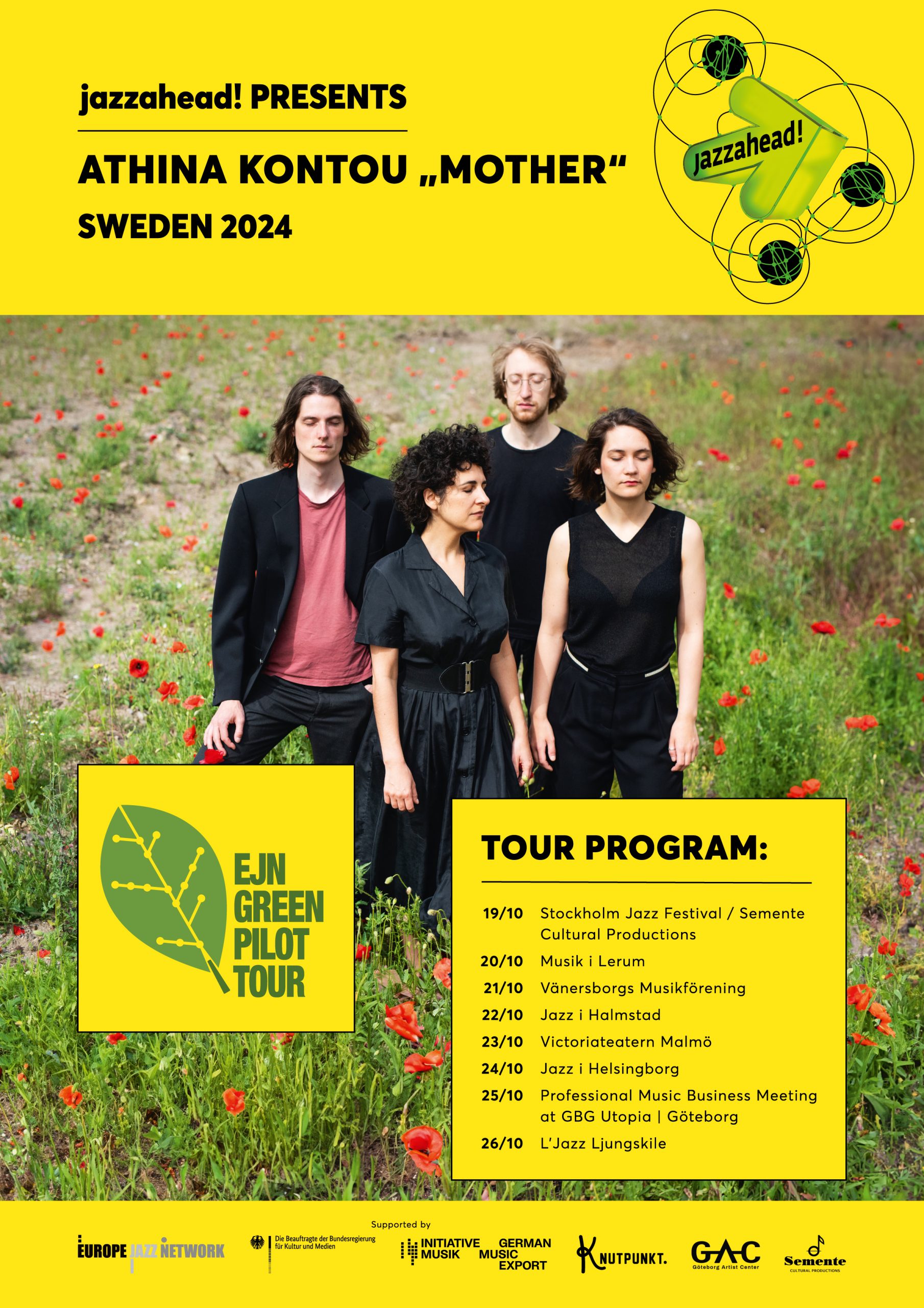 jazzahead! presents Athina Kontou „Mother“ Green Pilot Tour Sweden 2024